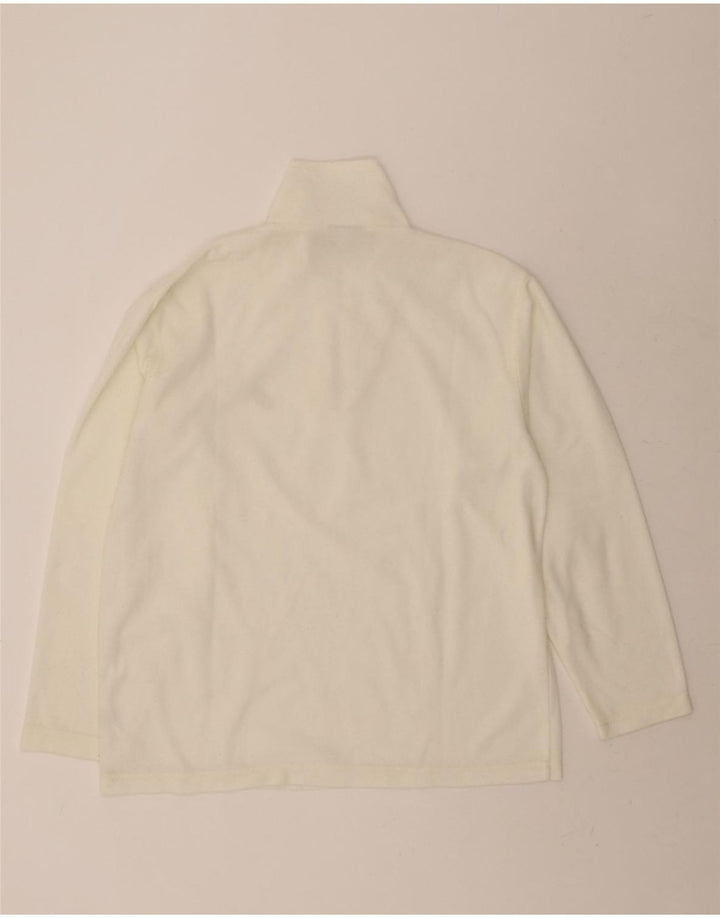 ASICS Mens Zip Neck Sweatshirt Jumper Large Off White Polyester Vintage Asics and Second-Hand Asics from Messina Hembry 