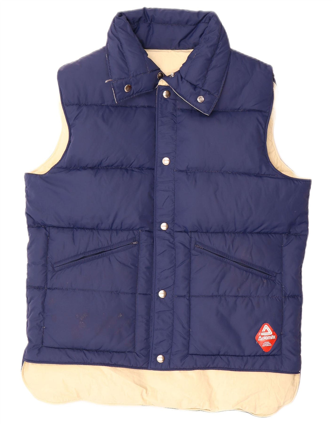 Dolomite Herren Reversible Wattierte Weste UK 38 Medium Marineblau Baumwolle