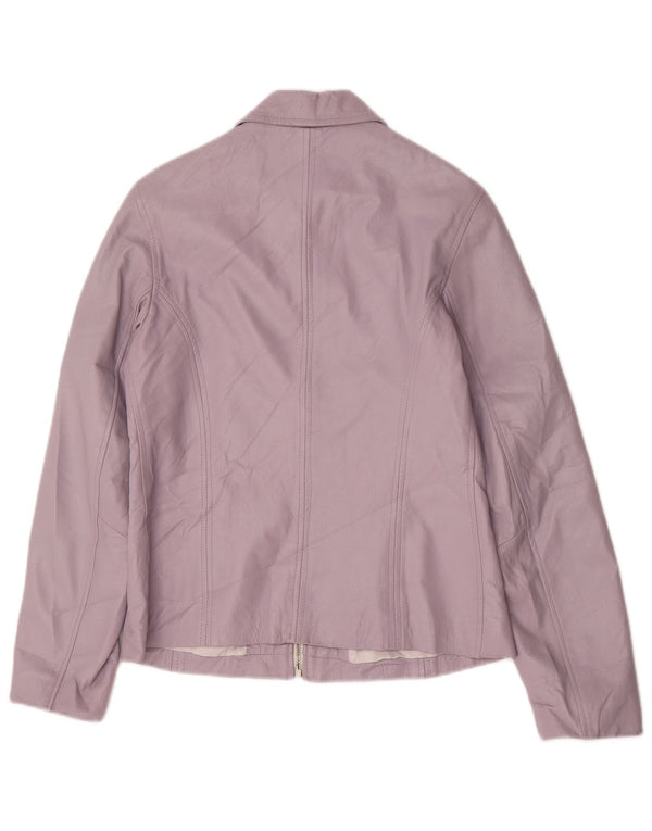 Segno Damen Lederjacke UK 12 Medium Lila