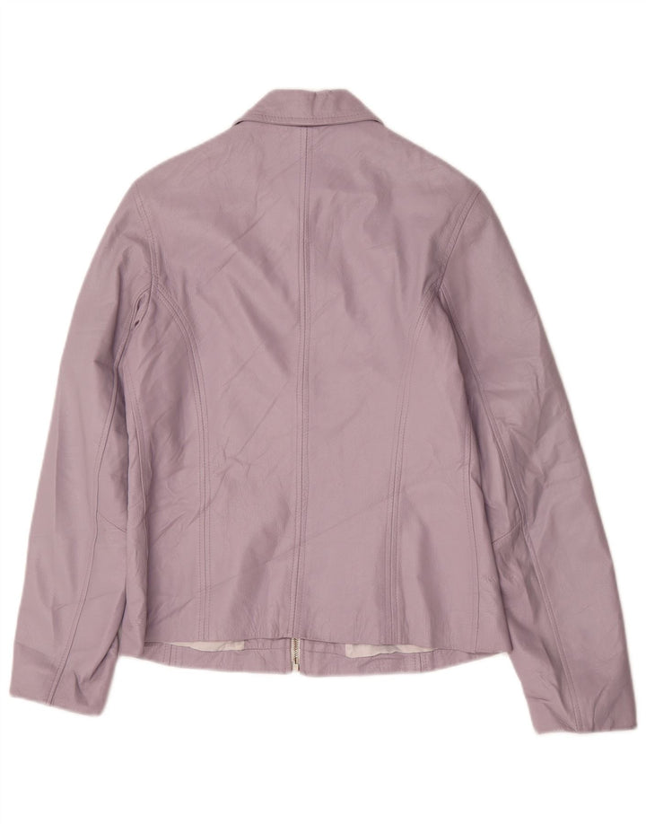 Segno Damen Lederjacke UK 12 Medium Lila