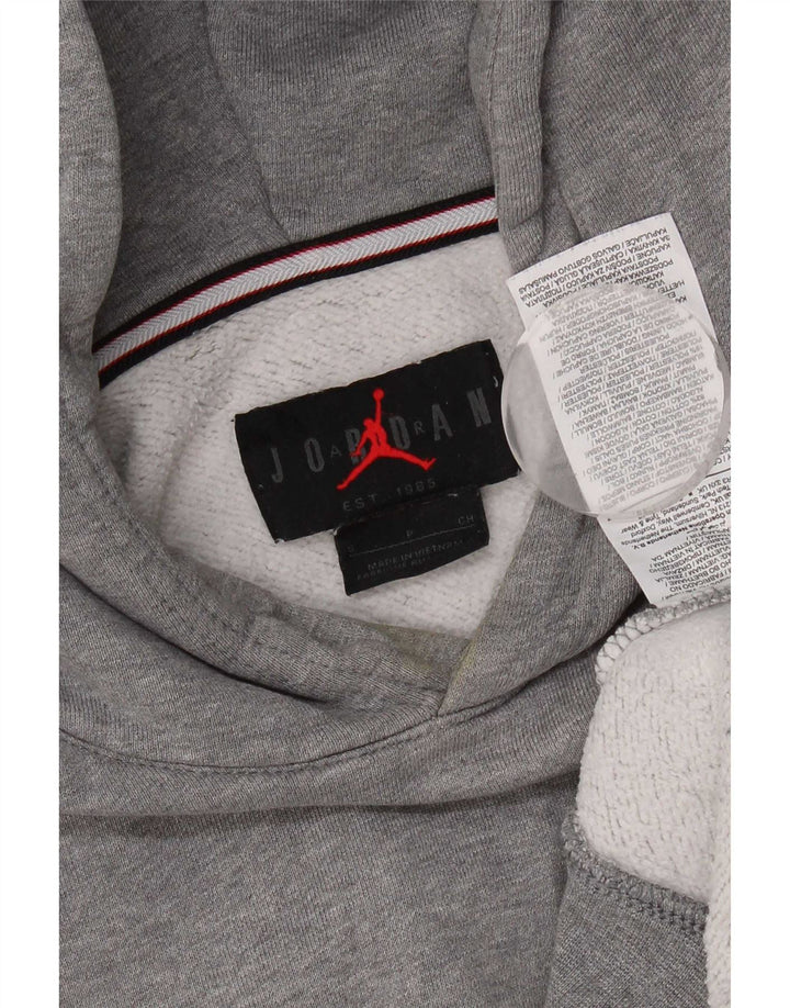 Jordan Herren Air Hoodie Pullover Kleine graue Baumwolle