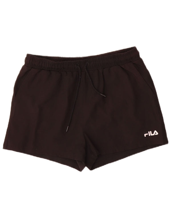 Fila Damen Sportshorts UK 14 Large Schwarz Polyester