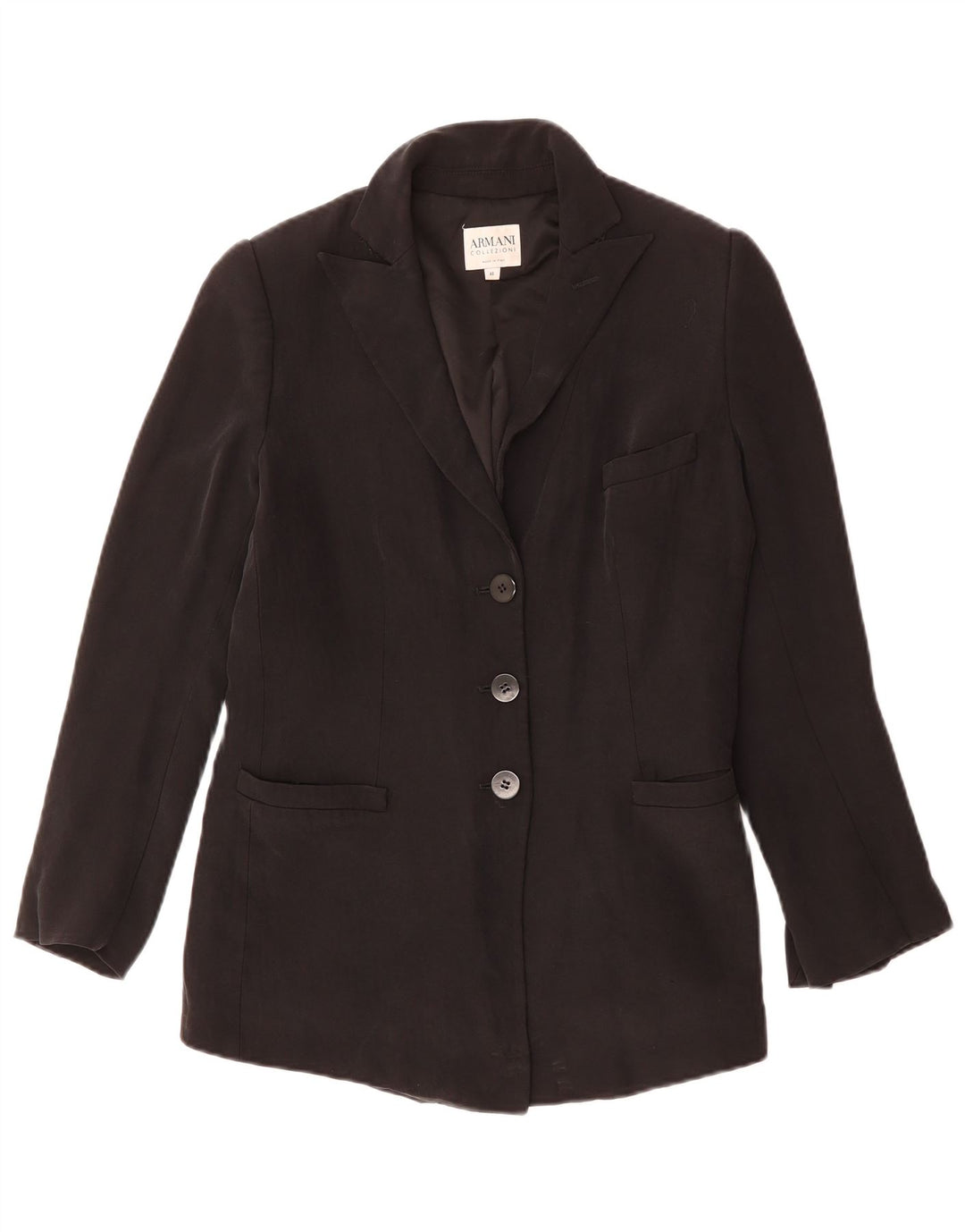 ARMANI COLLEZIONI Damen 3-Knopf-Blazerjacke IT 48 XL Schwarz