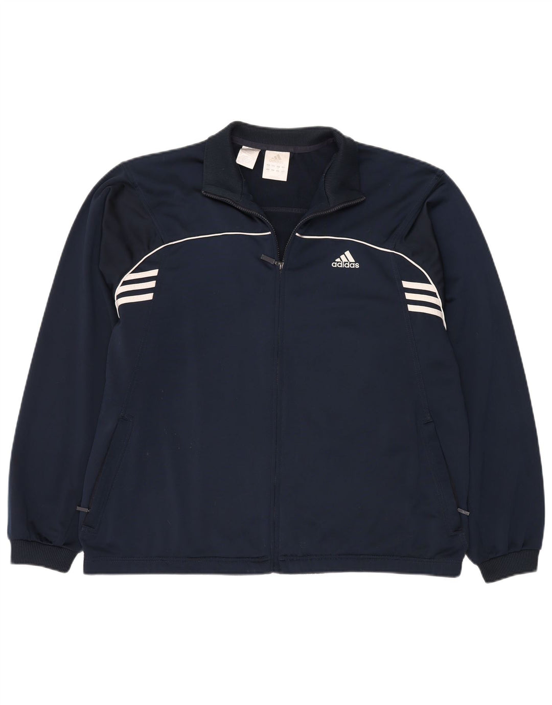 ADIDAS Herren-Trainingsanzug, Top-Jacke, UK, Größe 44/46, groß, marineblau, Polyester