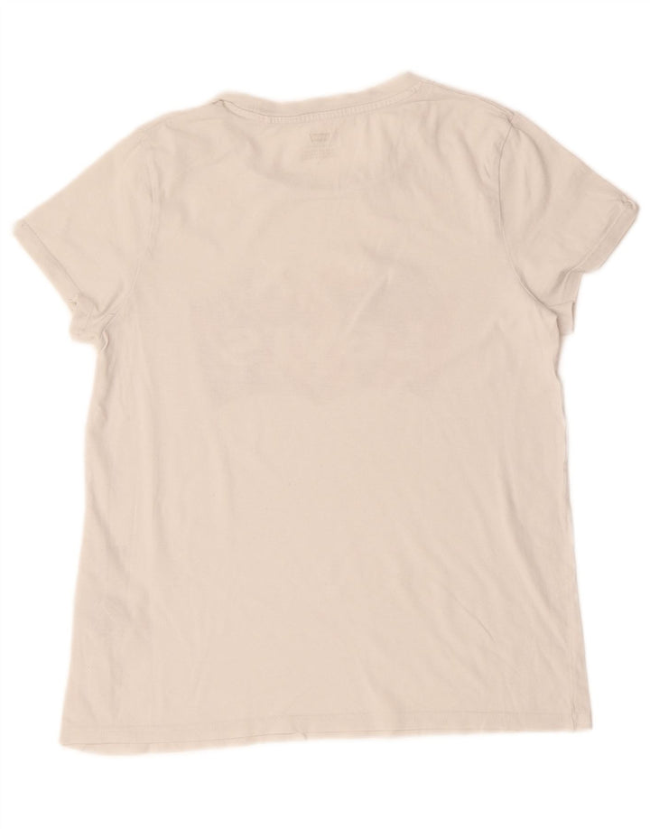Levi's Damen-T-Shirt mit Grafik, UK 12, mittelweiße Baumwolle