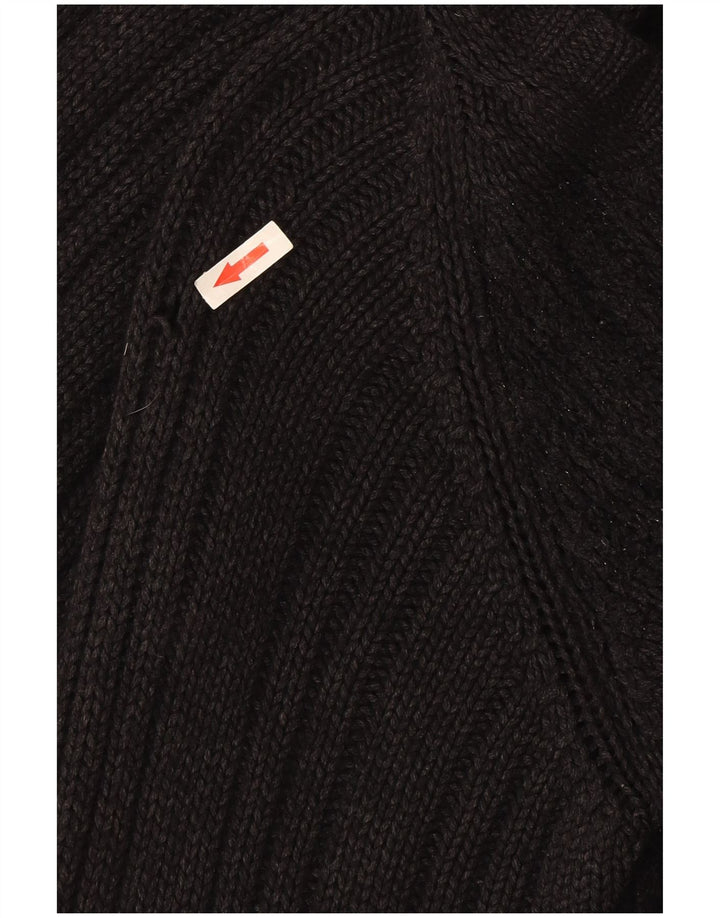Les Copains Damen-Cardigan-Pullover UK 14 Mittelgraue Wolle