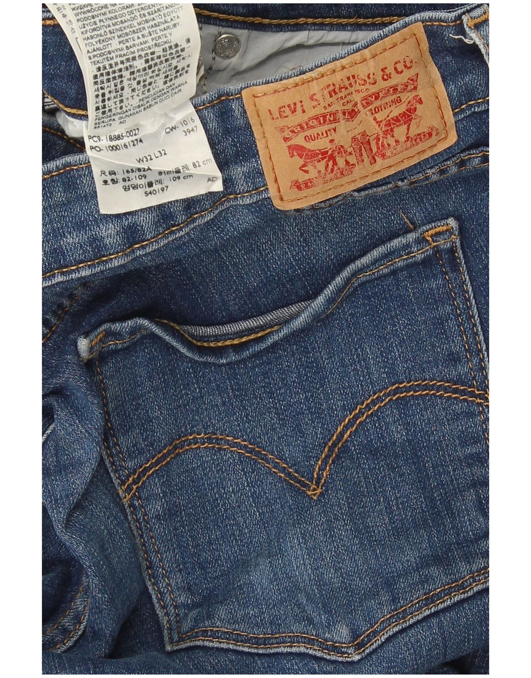 Levi's Damen 715 Bootcut Jeans W32 L32 Blaue Baumwolle