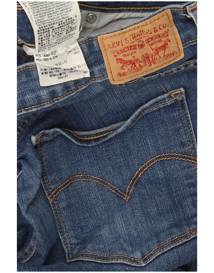 Levi's Damen 715 Bootcut Jeans W32 L32 Blaue Baumwolle