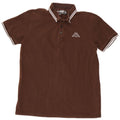 Kappa Herren-Poloshirt, groß, braun gestreift, Baumwolle