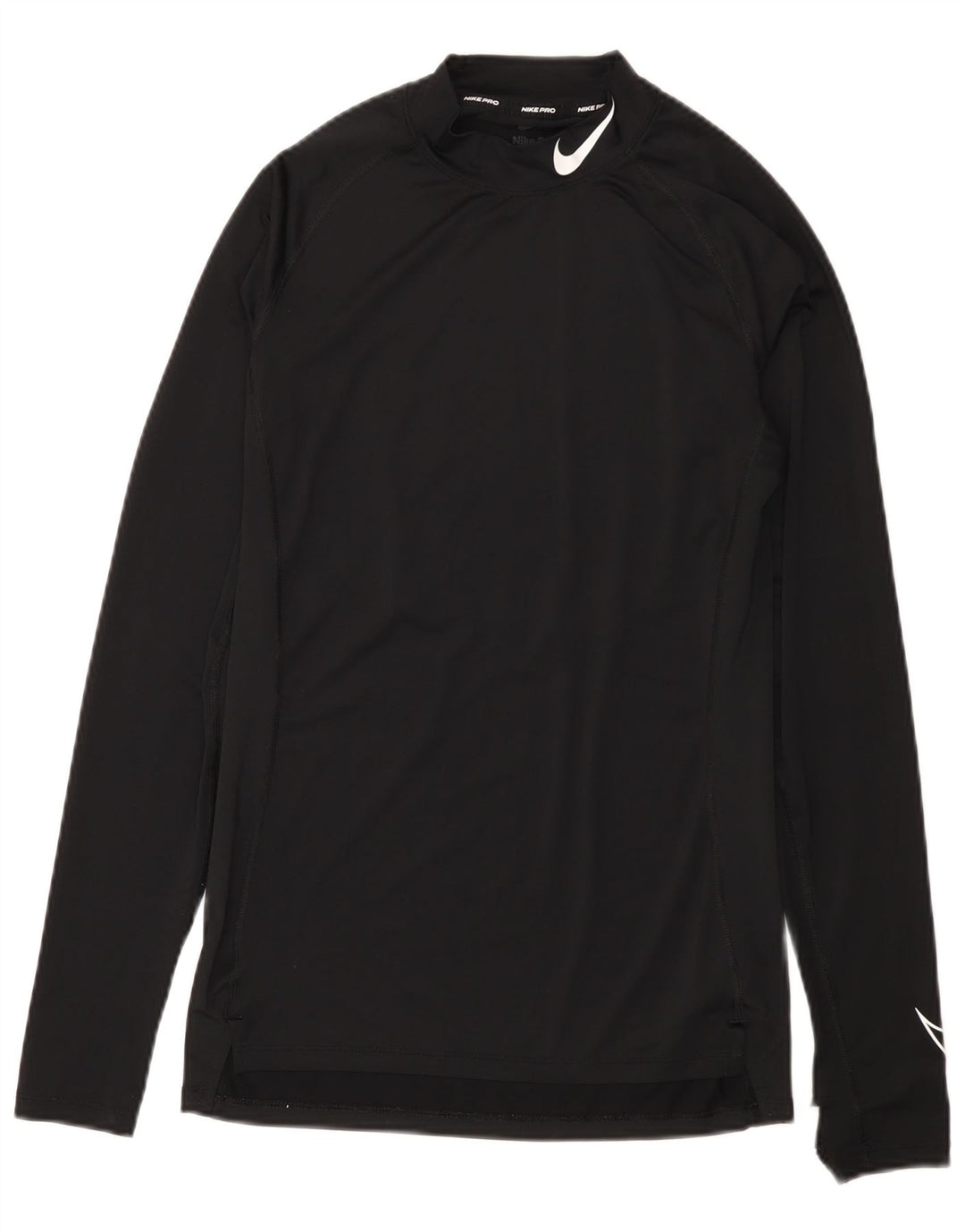 Nike Herren Dri Fit Graphic Top Langarm Mittelschwarzes Polyester