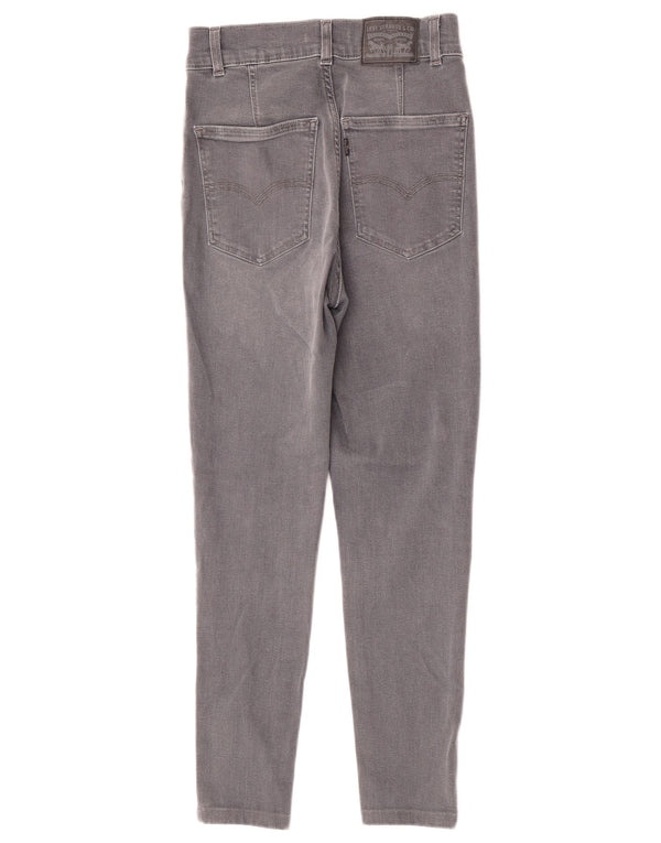 Levi's Damen Mile High Super Skinny Jeans W27 L28 Graue Baumwolle