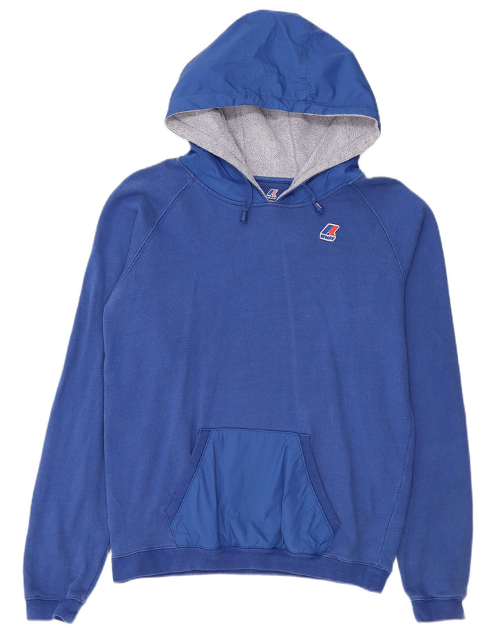 K-Way Damen Kapuzenpullover UK 14 Mittelblaue Baumwolle