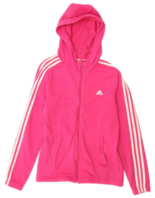 ADIDAS Mädchen-Kapuzenpullover mit Reißverschluss, 14–15 Jahre, rosa Baumwolle