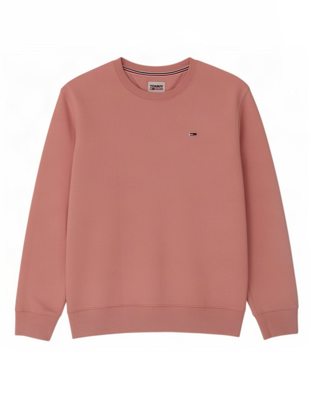 Tommy Hilfiger Herren-Sweatshirt, Pullover, groß, rosa, Baumwolle