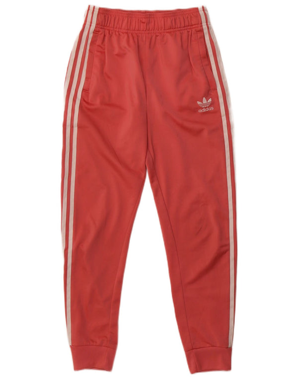 Adidas Girls Tracksuit Trousers Joggers 12-13 Years  Pink Polyester