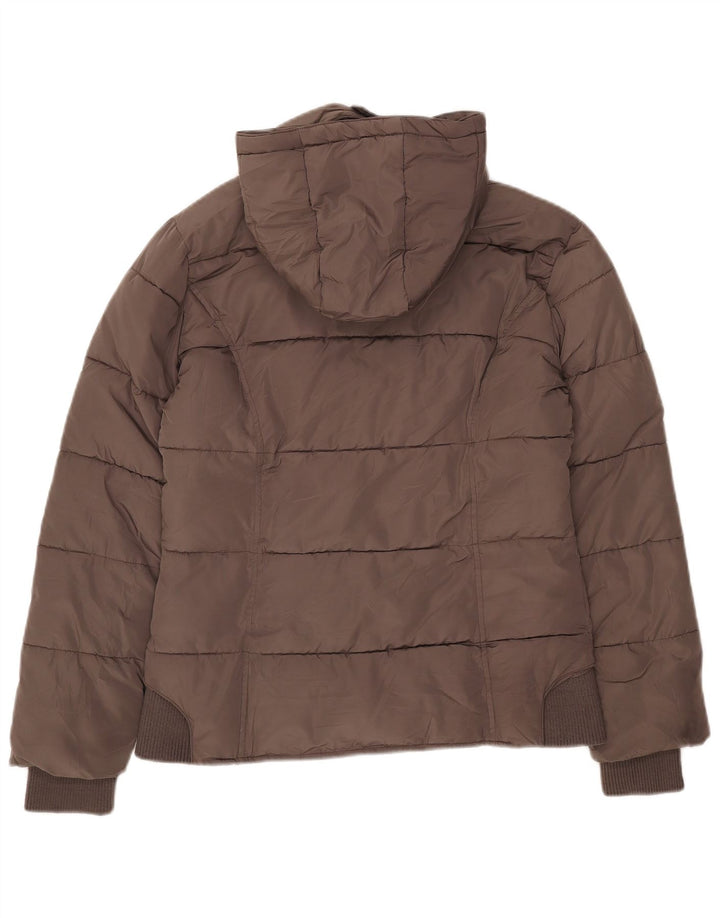 Carrera Wattierte Damenjacke mit Kapuze, UK 14, Größe L, Braun