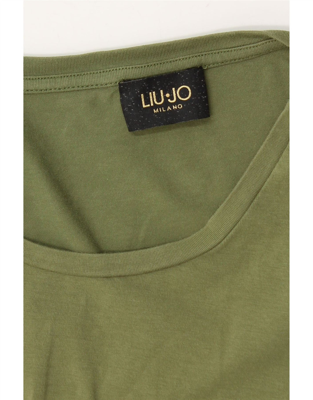 LIU JO Damen Grafik-T-Shirt-Oberteil UK 12 Mittelgrün