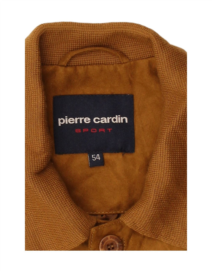 PIERRE CARDIN Mens Suede Jacket IT 54 2XL Brown Leather