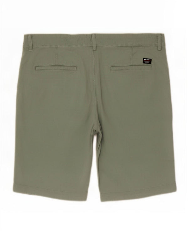 Superdry Slim Chino-Shorts für Herren, Größe L, W34, grüne Baumwolle