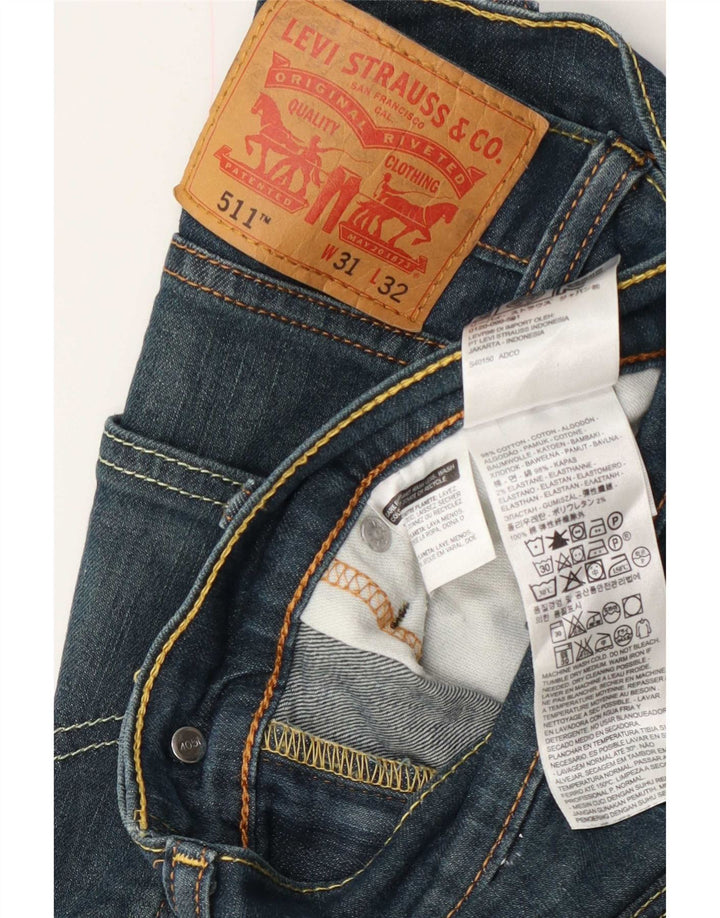 Levi's Herren 511 Slim Jeans W31 L32 Blaue Baumwolle