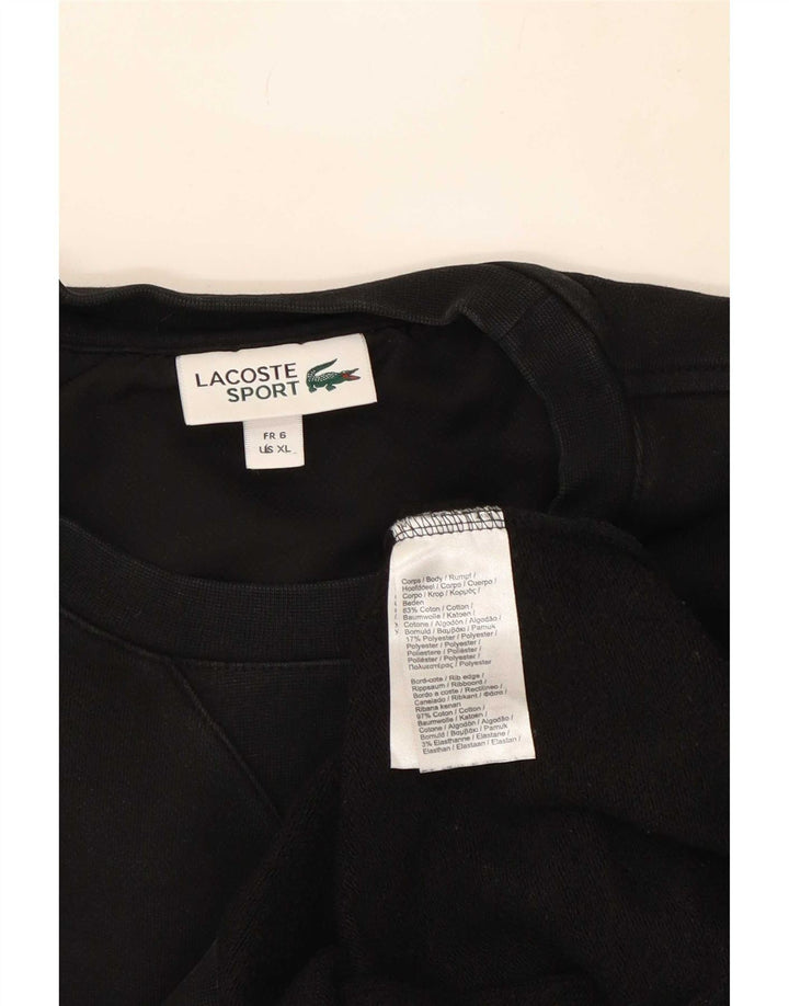 Lacoste Herren Sweatshirt Pullover Größe 6 XL Schwarz Baumwolle