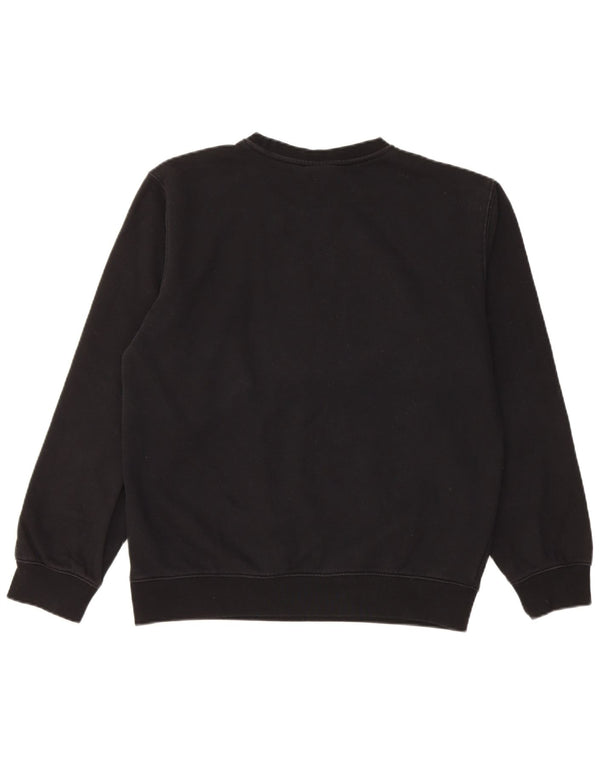 Champion Damen-Sweatshirt-Pullover UK 12 Mittelschwarze Baumwolle