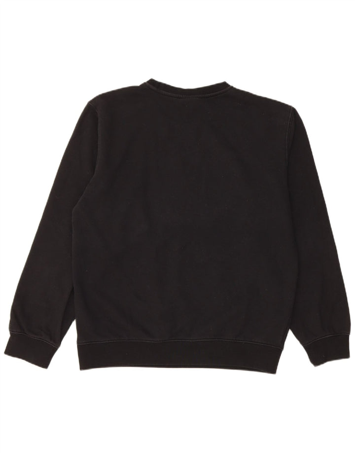 Champion Damen-Sweatshirt-Pullover UK 12 Mittelschwarze Baumwolle