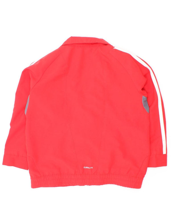 Adidas Jungen Climalite Trainingsanzug Top Jacke 4–5 Jahre Rot Farbblock