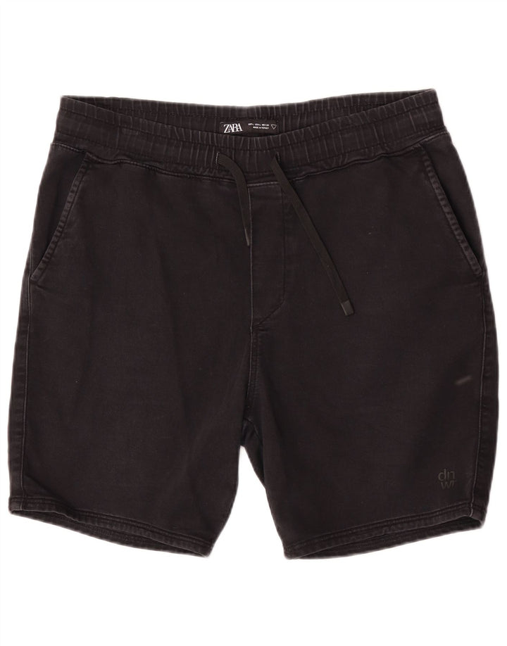 Zara Herren-Freizeitshorts, Größe L, W34, Schwarz