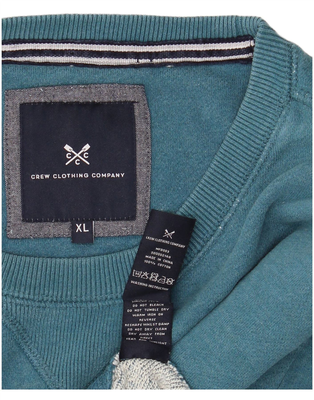 Crew Clothing Herren-Sweatshirt, Pullover, XL, Blau, Baumwolle