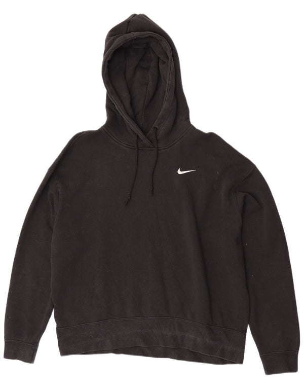 Nike Damen-Pullover mit übergroßem Kapuzenpullover, Gr. 16, Größe L, Schwarz, Baumwolle