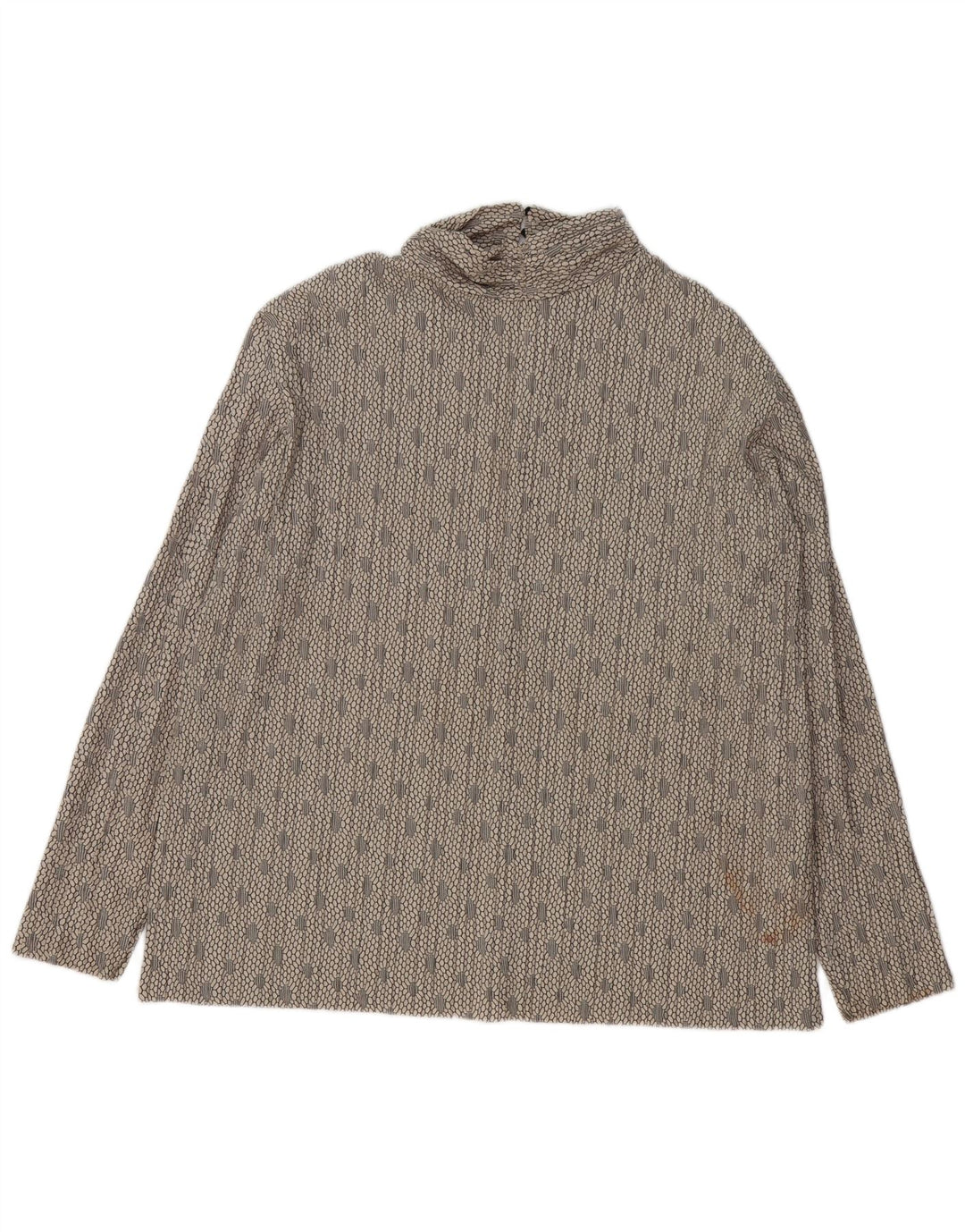 Übergroßes Langarm-Blusenoberteil von Zara für Damen, UK 14, mittelgrau, geometrisch