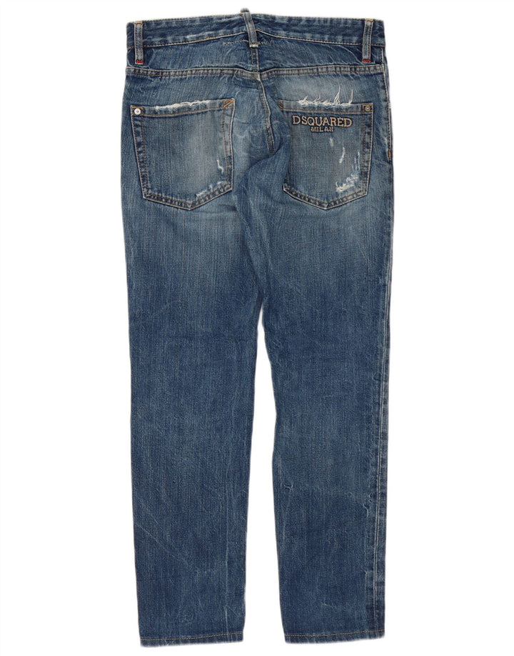 Dsquared Herren Distressed Slim Jeans IT 46 Small W32 L30 Blaue Baumwolle