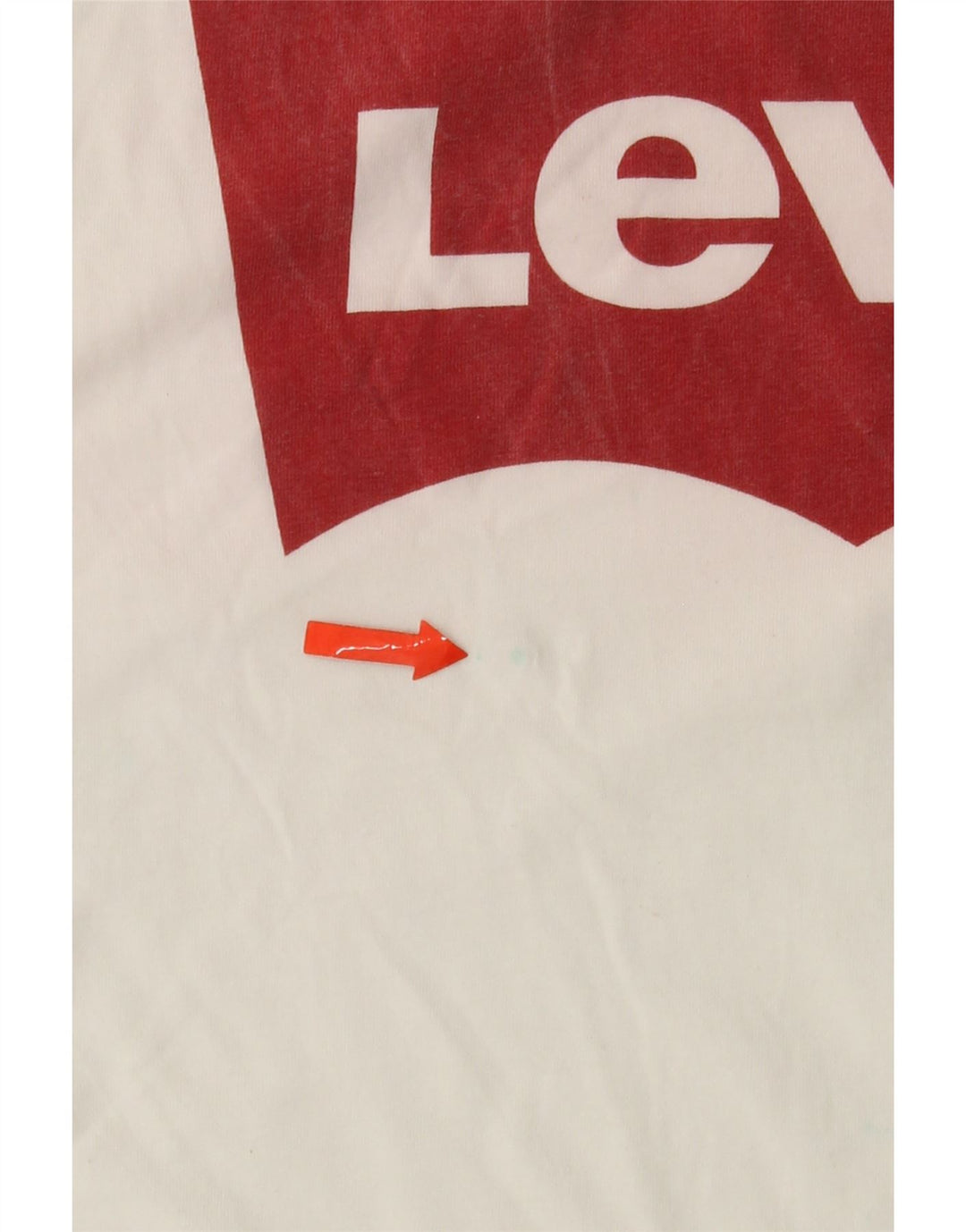 LEVI'S Womens Graphic T-Shirt Top UK 12 Medium White Vintage Levi's and Second-Hand Levi's from Messina Hembry 