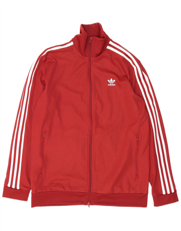 Adidas Herren-Trainingsanzug-Top-Jacke, großes Burgunderrot, Polyester