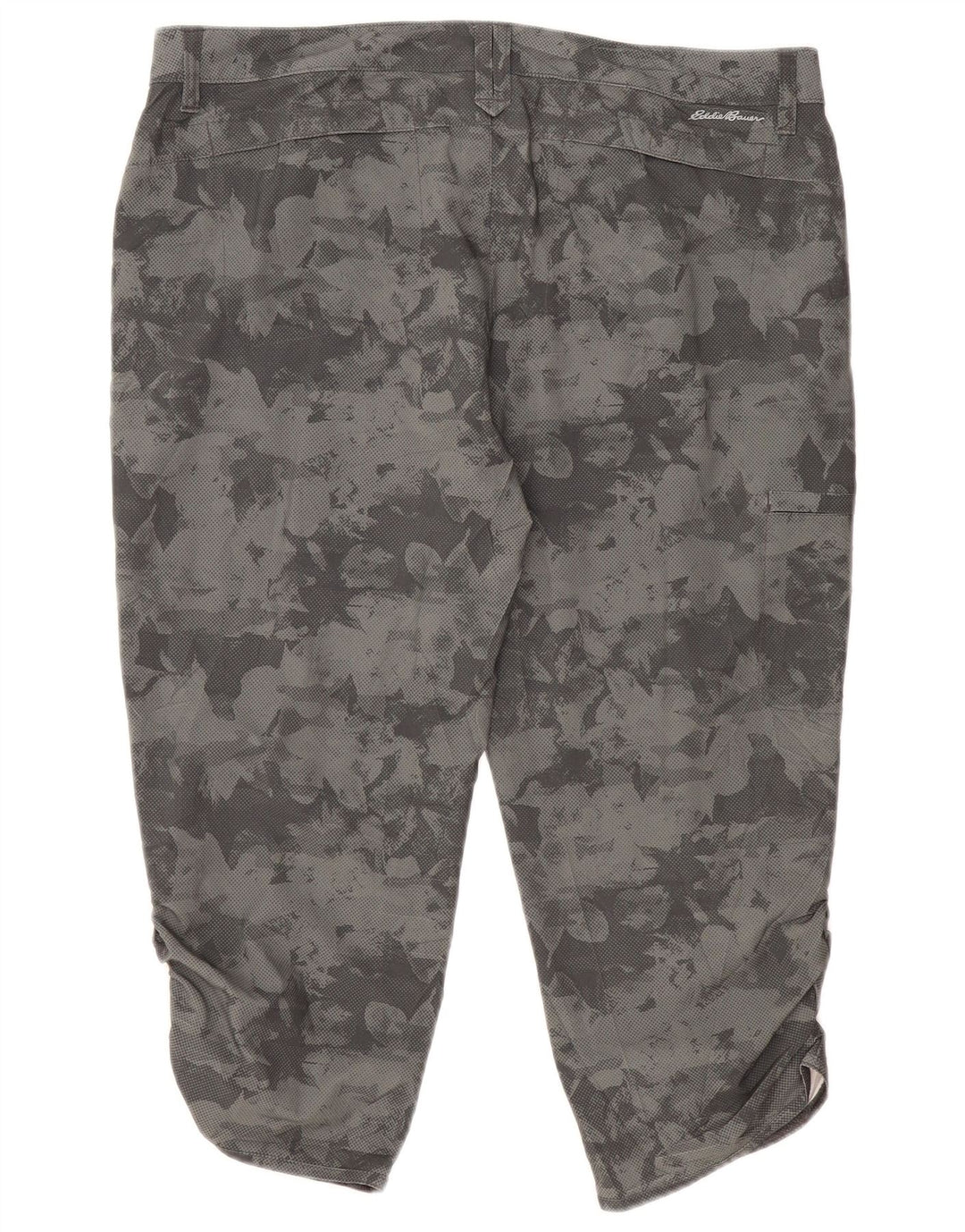 Eddie Bauer Damen Capri-Cargohose US 14 XL W38 L21 Graue Tarnung