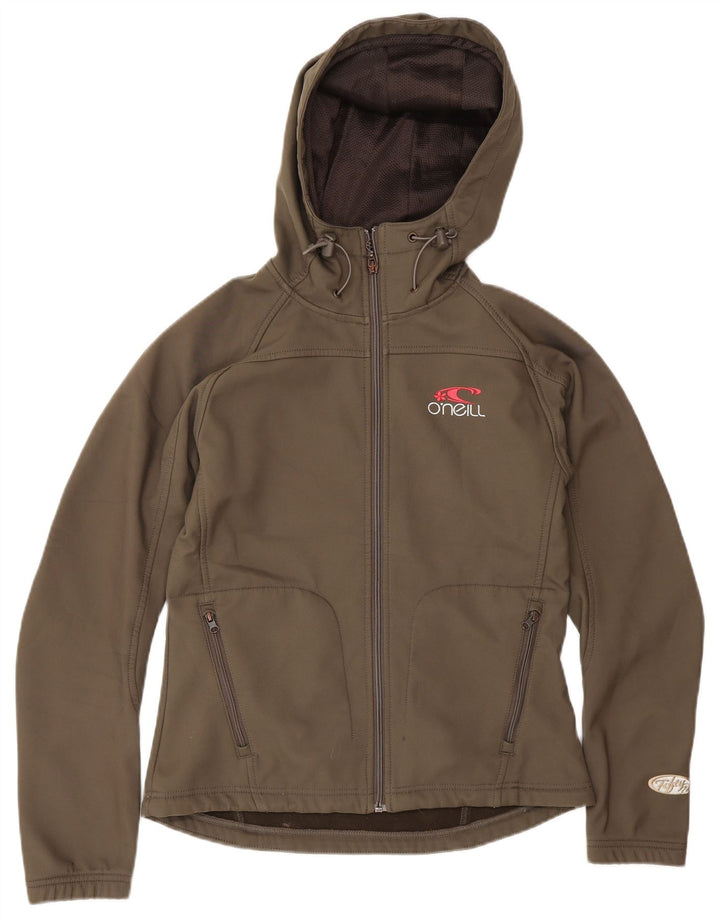 O'Neill Damen-Windbreakerjacke mit Kapuze, UK 12, mittleres Khaki, Polyester