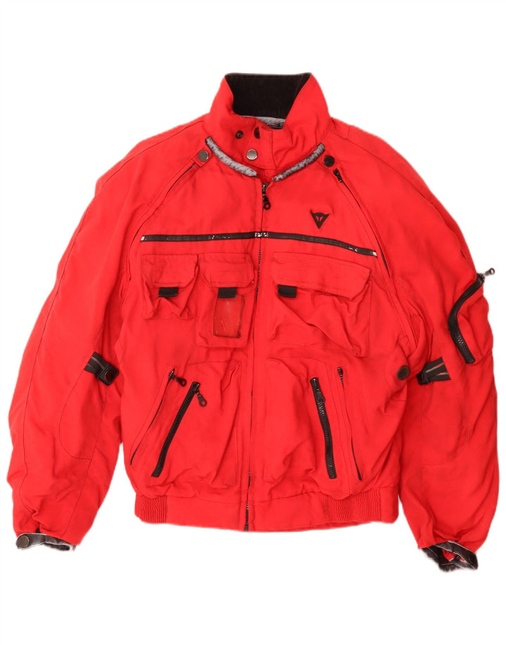 Dainese Herren Racer Jacke Größe 50 Mittelrotes Nylon