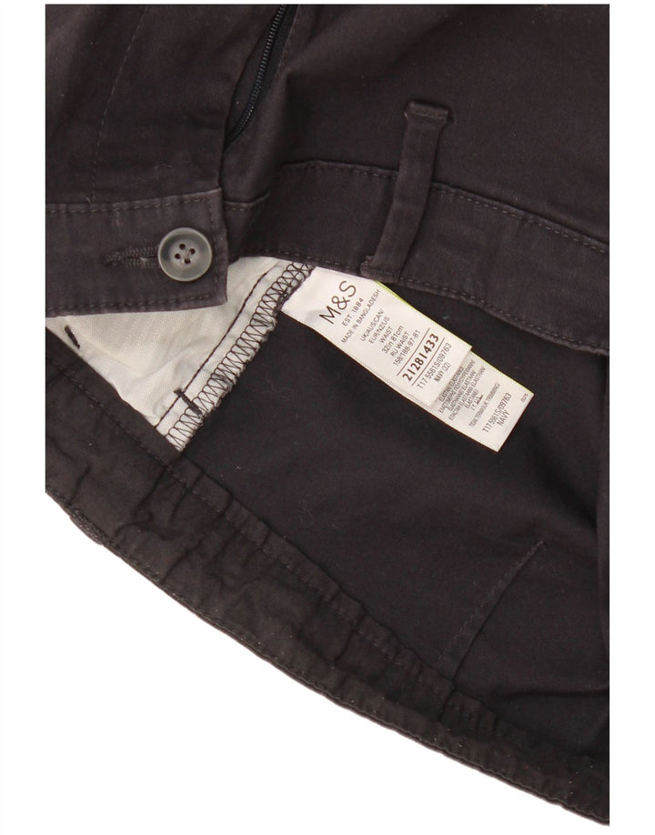 Marks & Spencer Herren-Chinoshorts W32, mittelmarineblaue Baumwolle