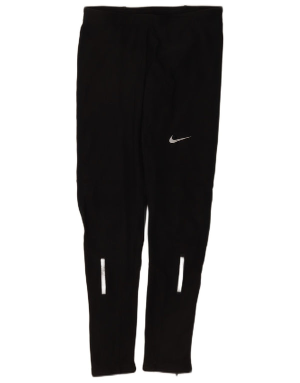 Nike Damen Dri Fit Leggings UK 12 Medium Schwarz Polyester