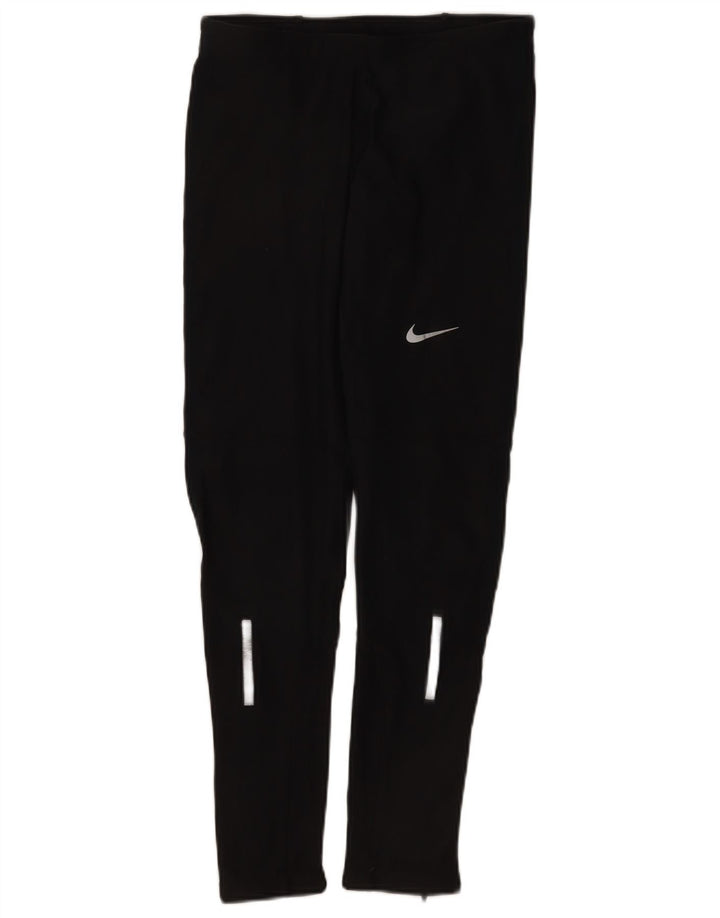 Nike Damen Dri Fit Leggings UK 12 Medium Schwarz Polyester