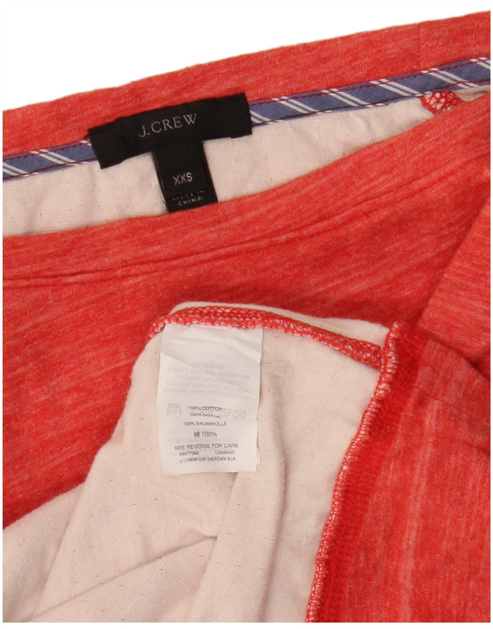 J. CREW Damen-Sweatshirt-Pullover in Übergröße, UK 2 2XS, rot gestreift, Baumwolle
