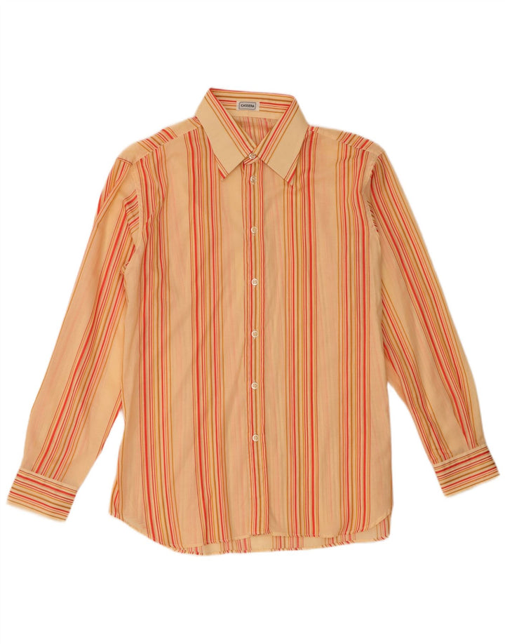Cassera Herrenhemd Mittelorange gestreift