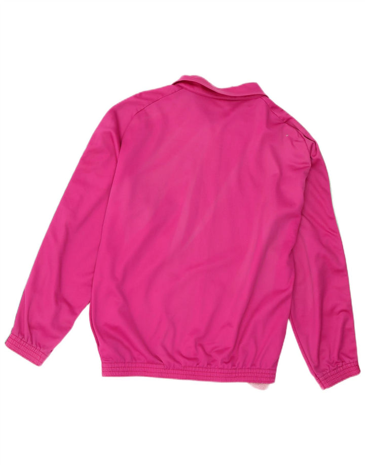 Vintage Herren Grafik-Trainingsanzug-Oberteil, Jacke, klein, rosa, geometrisch