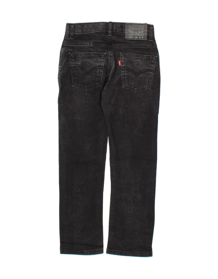 LEVI'S Boys 511 Slim Jeans 7-8 Years W24 L22 Black Cotton Vintage Levi's and Second-Hand Levi's from Messina Hembry 