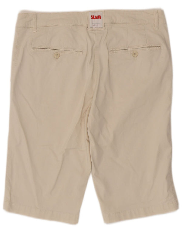 Slam Damen Chinoshorts IT 46 Large W32 Beige Baumwolle