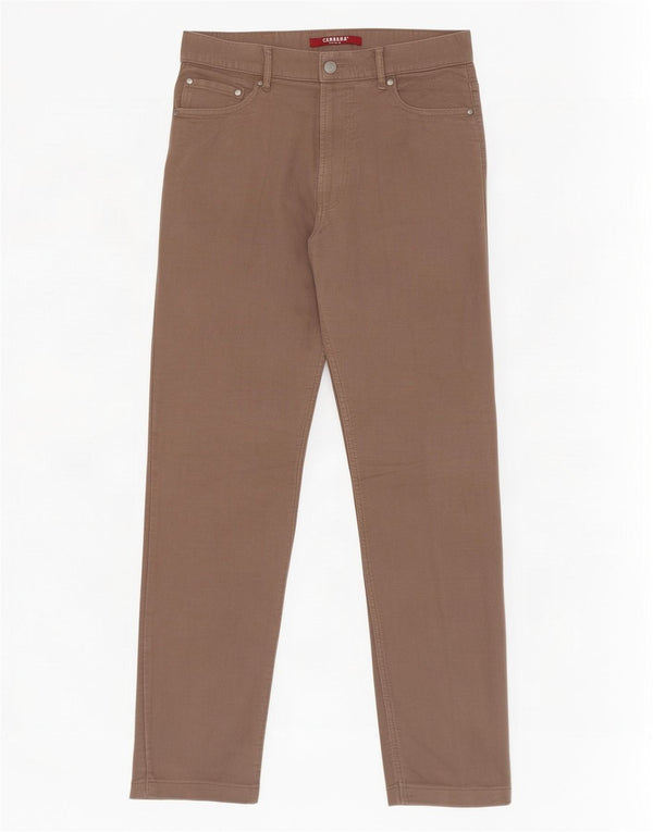 Carrera Herren-Freizeithose, gerade, W33, L29, Beige, Baumwolle