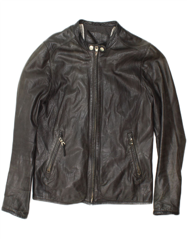 CONBIPEL Womens Leather Jacket IT 44 Medium Black Leather