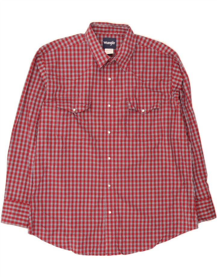 WRANGLER Mens Shirt 2XL Red Check Cotton Vintage Wrangler and Second-Hand Wrangler from Messina Hembry 