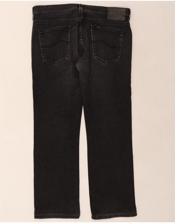 Lee Herren Knox Straight Jeans W36 L30 Schwarze Baumwolle